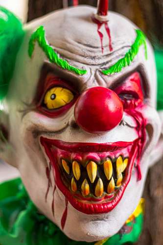 terror Payaso tenebroso en halloween