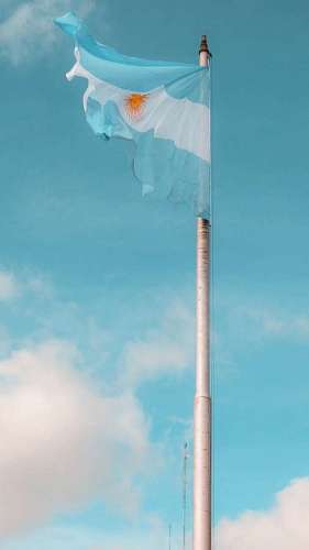 bandera argentina Bandera de Argentina Flameando 