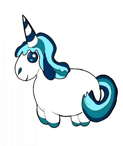 fantasia Unicornio azul