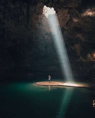 mexico Cenote en Riviera Maya, Mexico
