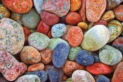 ray Fondo de piedras de canto rodado de diferentes colores
