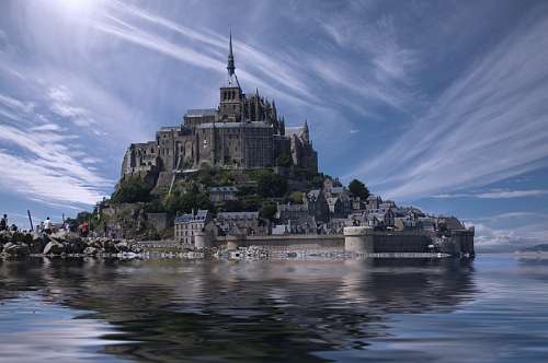 fortaleza Mont Saint Michel, Francia