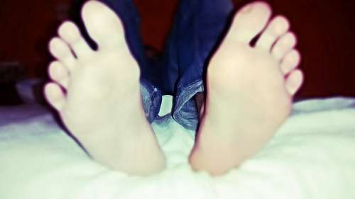 acostado Pies