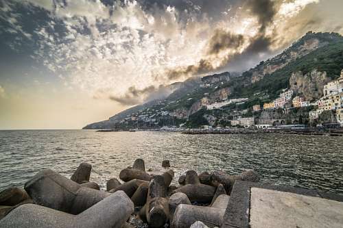 amalfi, italia, arquitectura, campania, ciudad, nu
