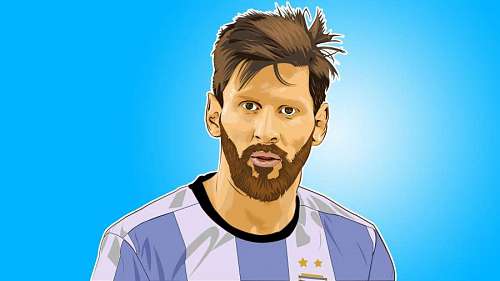Ilustracion del jugador de futbol Lionel Messi