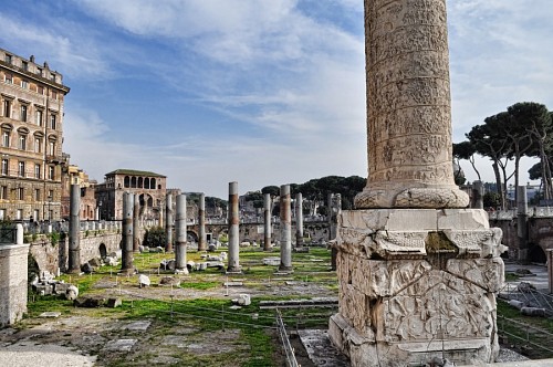 Columna trajana, Roma, Italia