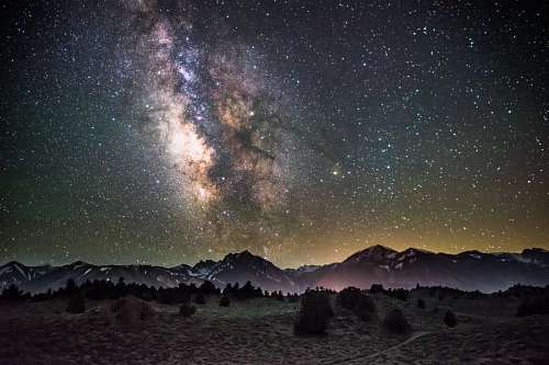 planeta tierra Paisaje de la vía láctea