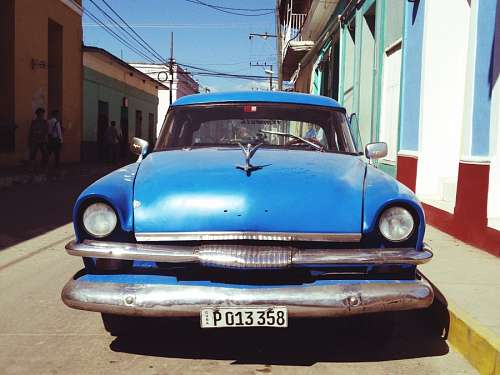 50s Cadillac Azul