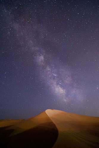 planeta tierra Paisaje de la vía láctea sobre el desierto