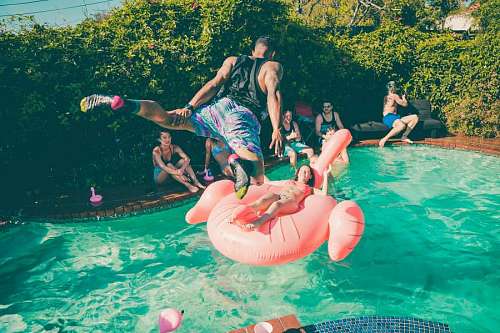 parte superior Fiesta en la Piscina