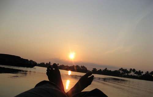 laguna Relax al atardecer