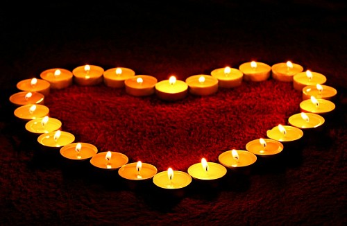 forma de corazon Imagenes de amor tiernas para celular Velas formando corazon 