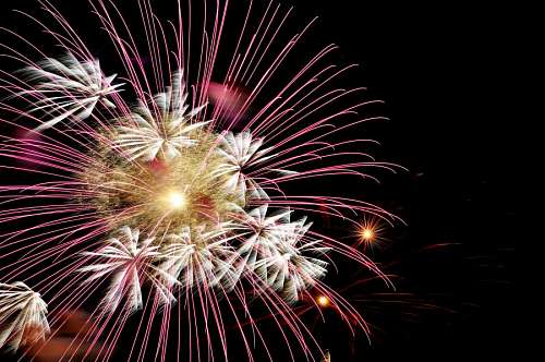 explosion Fuegos Artificiales en Feliz año nuevo 2018