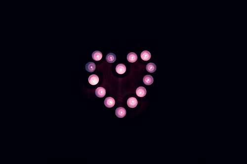 de san valentin Corazón de velas 