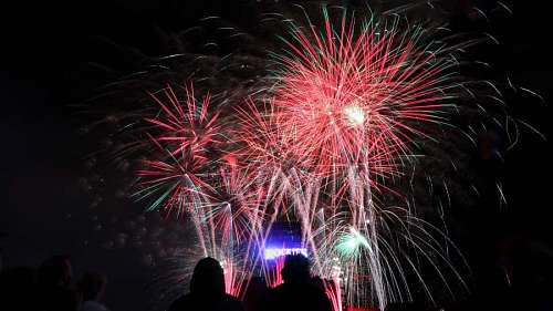 estados unidos Fuegos Artificiales en la noche