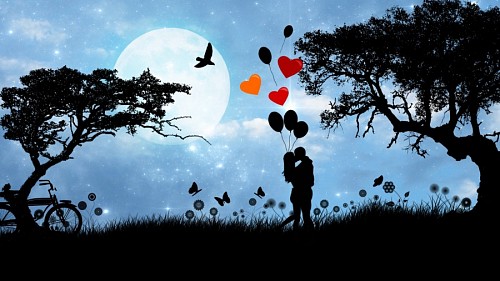 besos Imagenes de amor tiernas para celular Enamorados con globos 
