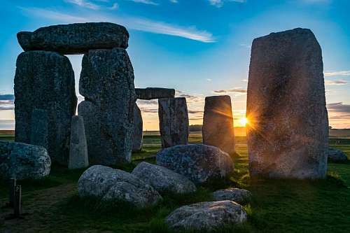 piedra Stonehenge al atardecer