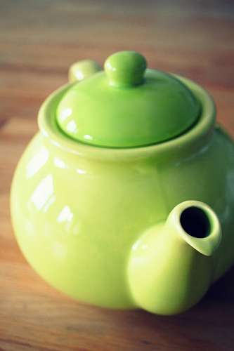 ceramica tetera, jarro, verde, jarra, te, ceramica, ceramic