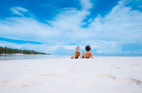 caribe Pareja en la playa