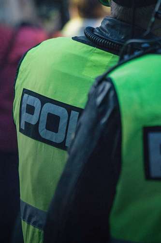 uniforme primer  plano de un chaleco policía 