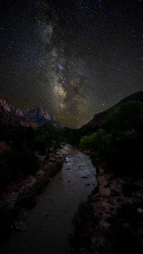 planeta tierra Paisaje de la vía láctea