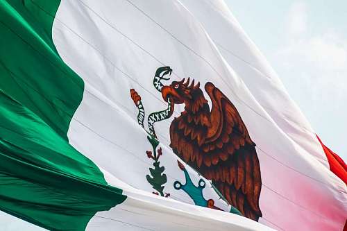 mexico Detalle de la bandera de Mexico