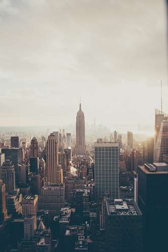vertiendo Edificios Ciudad de New York Vertical