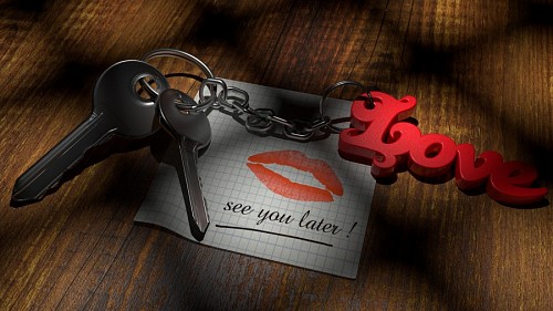 llave Nos vemos mas tarde Amor San valentin 