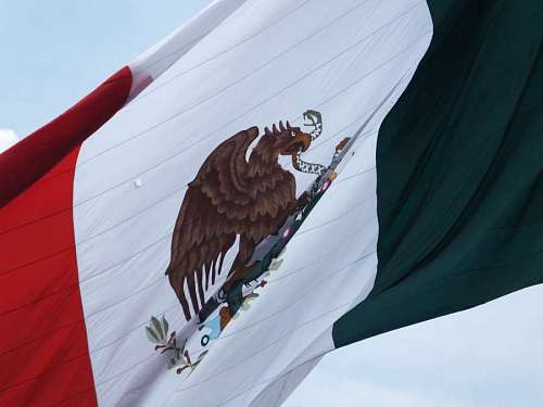 mexico Detalle de la bandera de Mexico