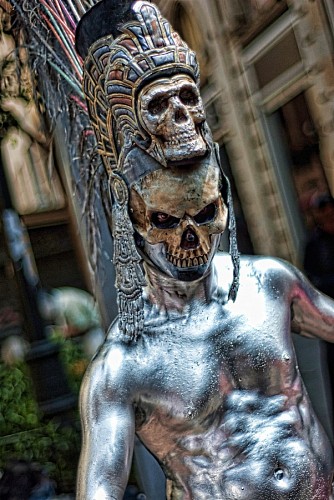 Maquillaje de calavera en el Dia de los muertos