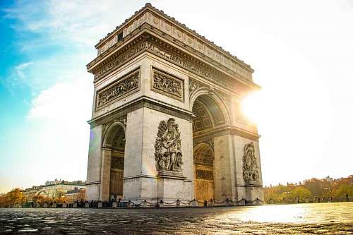 lugar turistico Arco del triunfo en Paris, Francia
