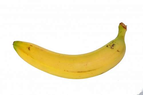 Banana sobre fondo blanco 