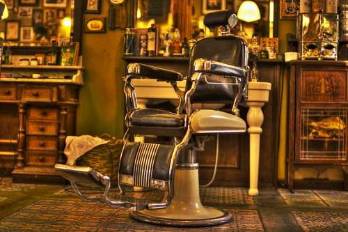 cortar Sillon de barberia retro