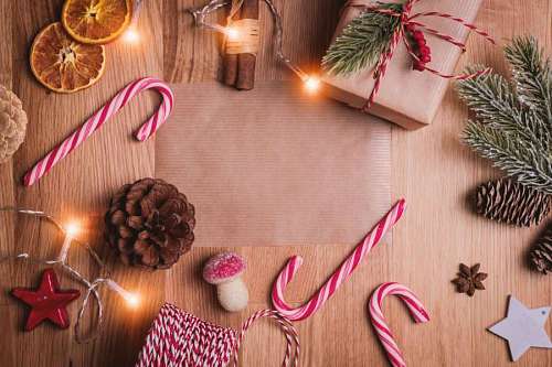 decoracion navidena Fondo Navideño con dulces y regalos