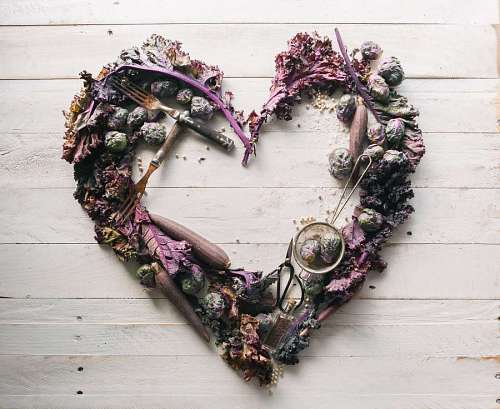 Corazon de flores secas