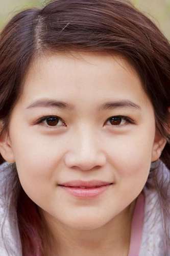 corea Retrato de una mujer joven mirando a la camara
