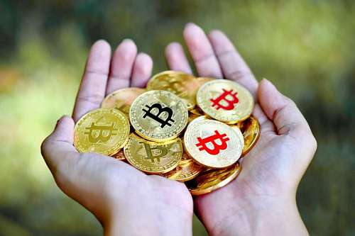 cadena Bitcoin, concepto de criptomonedas