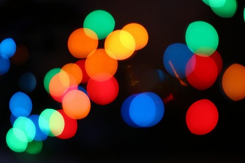 fondos de pantalla negros Fondo Bokeh colorido HD