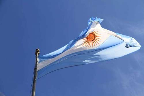 Bandera de Argentina Flameando 