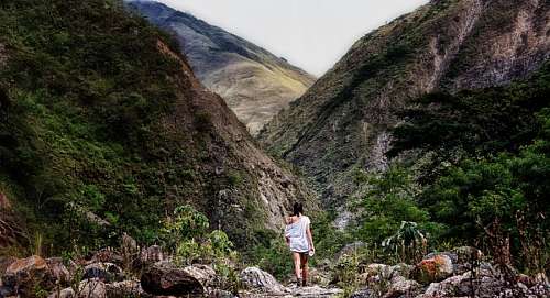 trekking una persona, aventura, exterior, montaa, montaas, 