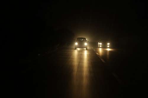 luces nocturnas Carretera nocturna