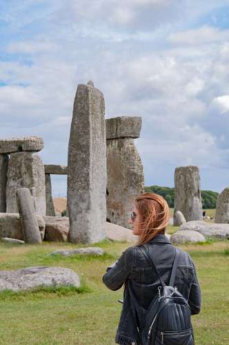 piedra Turista visitando monumento Stonehenge