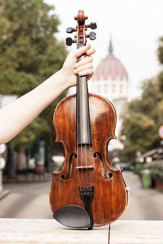 Mujer sosteniendo violin 