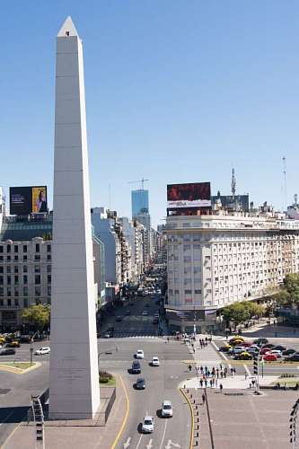 Obelisco y Avenida 9 de Julio en Buenos Aires, Argentina