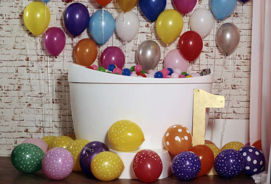 Primero, b-day, globo, globos, cumpleaños, cumpleaños, niños, niños, fiesta infantil, uno, un año, fiesta