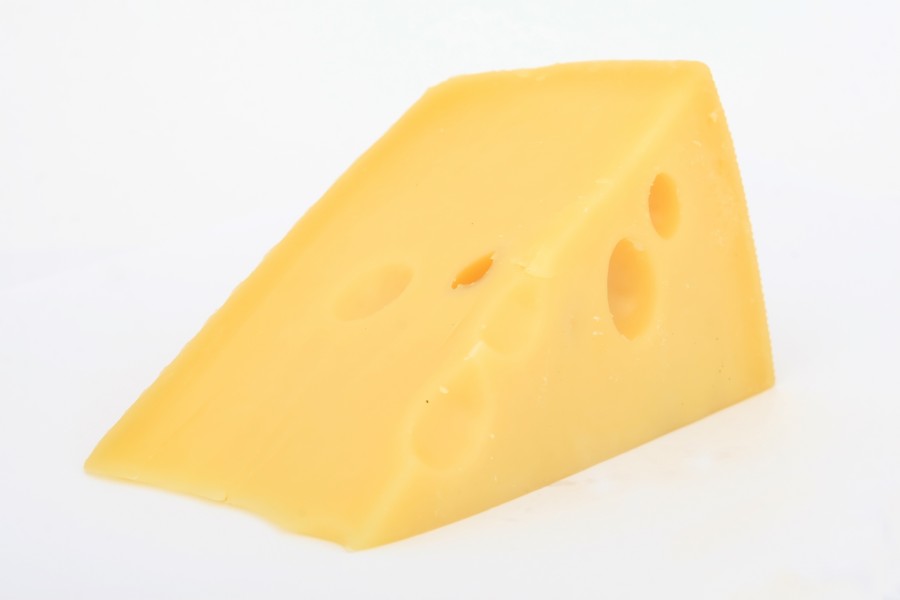 queso, comidas, fondo blanco, rodaja, gruyer, gruyere,