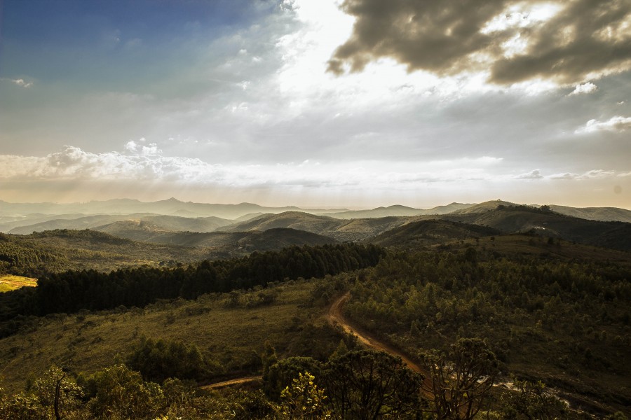 paisaje, montaña, montañas, dia, verano, verde, 