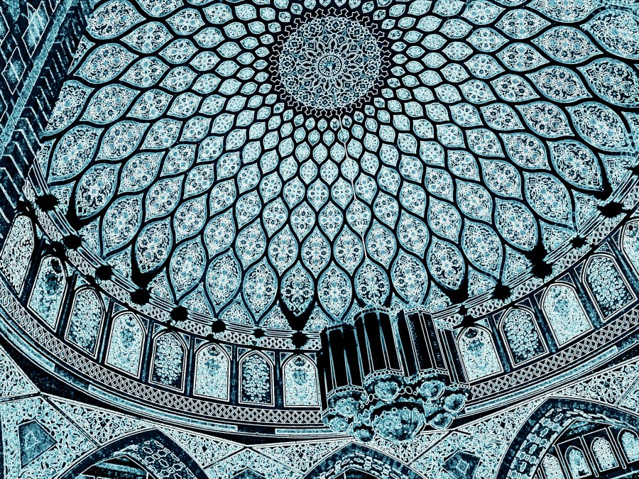 domo, arquitectura, dubai, emiratos arabes, techo, forma, fondo, background, turquesa, nadie, 