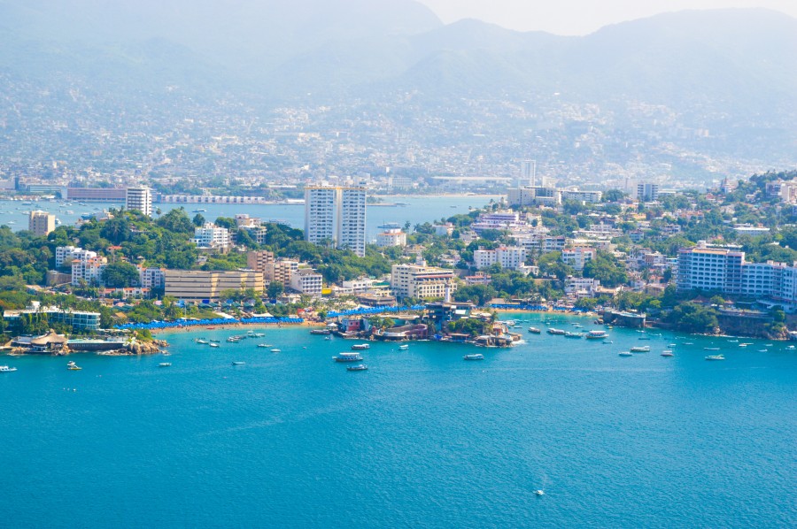 acapulco, mexico, ciudad, dia, paisaje, america, costa, verano, 