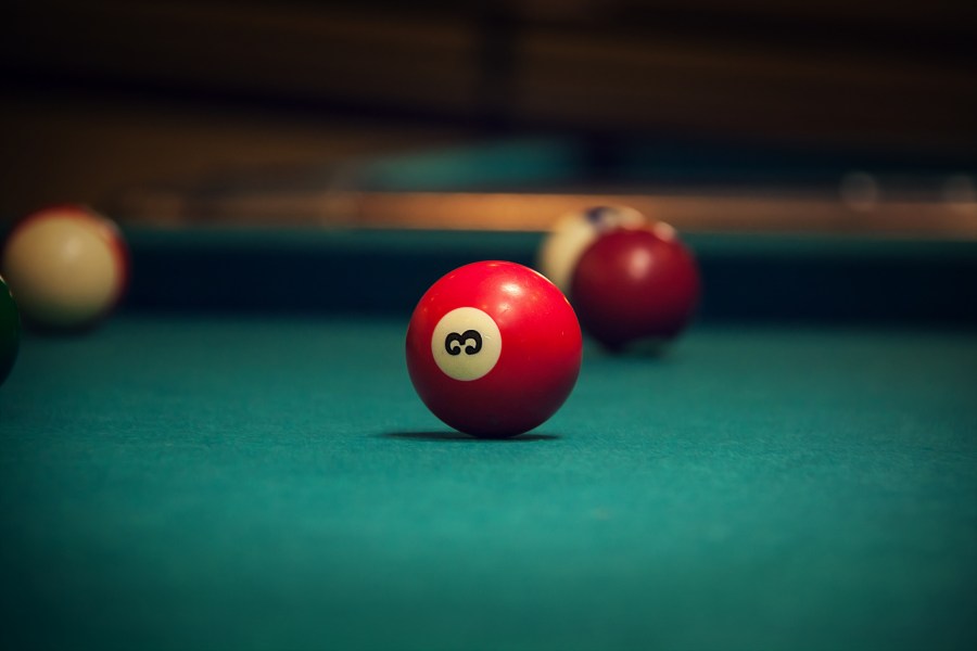 billiards, red, table, three, tres, pool, bola, bolas, rojo, juego, mesa, paño, interior, 